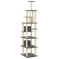 vidaXL Rascador para gatos con postes de sisal gris oscuro 216 cm vidaXL Rascador para gatos con postes de sisal gris oscuro 216 cm