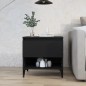 vidaXL Mesa auxiliar madera contrachapada negro 50x46x50 cm