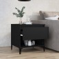 vidaXL Mesa auxiliar madera contrachapada negro 50x46x50 cm