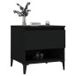 vidaXL Mesa auxiliar madera contrachapada negro 50x46x50 cm