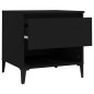 vidaXL Mesa auxiliar madera contrachapada negro 50x46x50 cm