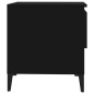 vidaXL Mesa auxiliar madera contrachapada negro 50x46x50 cm