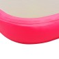 vidaXL Esterilla inflable de gimnasia con bomba 800x100x10 cm PVC rosa