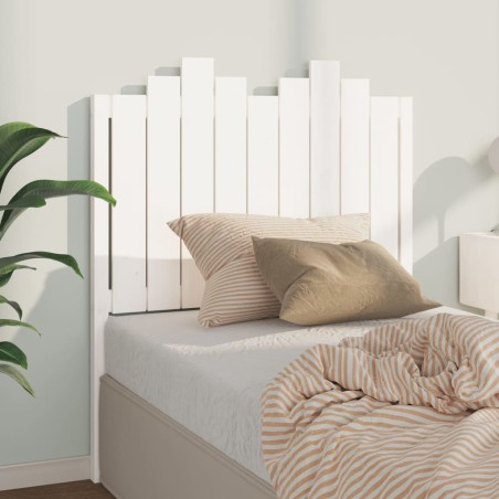 vidaXL Cabecero de cama madera maciza de pino blanco 96x4x110 cm