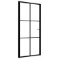 vidaXL Puerta interior vidrio ESG y aluminio negro 102,5x201,5 cm vidaXL Puerta interior vidrio ESG y aluminio negro 102,5x201,5 cm