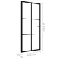 vidaXL Puerta interior vidrio ESG y aluminio negro 102,5x201,5 cm vidaXL Puerta interior vidrio ESG y aluminio negro 102,5x201,5 cm