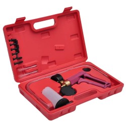 vidaXL Kit de comprobador de vacío y purgador de frenos