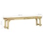 vidaXL Banco de jardín de madera de pino impregnada 180 cm vidaXL Banco de jardín de madera de pino impregnada 180 cm