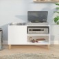 vidaXL Mueble discos madera contrachapada blanco brillo 84,5x38x48 cm vidaXL Mueble discos madera contrachapada blanco brillo 84,5x38x48 cm