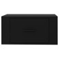 vidaXL Mesita de noche de pared negro 50x36x25 cm vidaXL Mesita de noche de pared negro 50x36x25 cm