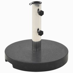 vidaXL Base de sombrilla de granito redonda negra 20 kg 