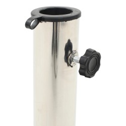 vidaXL Base de sombrilla de granito redonda negra 20 kg 