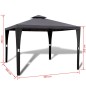 vidaXL Cenador con tejado 3x3 m gris oscuro vidaXL Cenador con tejado 3x3 m gris oscuro