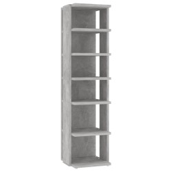 vidaXL Mueble zapatero de ingeniería gris hormigón 27,5x27x102 cm