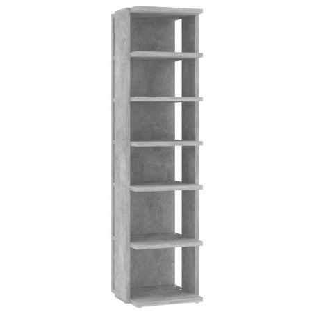 vidaXL Mueble zapatero de ingeniería gris hormigón 27,5x27x102 cm