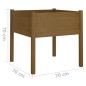 vidaXL Jardineras 2 uds madera maciza de pino marrón miel 70x70x70 cm vidaXL Jardineras 2 uds madera maciza de pino marrón miel 70x70x70 cm