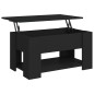 vidaXL Mesa de centro madera contrachapada negra 79x49x41 cm vidaXL Mesa de centro madera contrachapada negra 79x49x41 cm