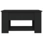vidaXL Mesa de centro madera contrachapada negra 79x49x41 cm vidaXL Mesa de centro madera contrachapada negra 79x49x41 cm