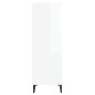 vidaXL Aparador alto madera contrachapada blanco brillo 60x36x110 cm vidaXL Aparador alto madera contrachapada blanco brillo 60x36x110 cm