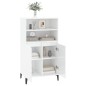 vidaXL Aparador alto madera contrachapada blanco brillo 60x36x110 cm vidaXL Aparador alto madera contrachapada blanco brillo 60x36x110 cm
