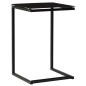 vidaXL Mesa auxiliar de vidrio templado negro 40x40x60 cm vidaXL Mesa auxiliar de vidrio templado negro 40x40x60 cm