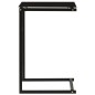 vidaXL Mesa auxiliar de vidrio templado negro 40x40x60 cm vidaXL Mesa auxiliar de vidrio templado negro 40x40x60 cm
