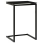 vidaXL Mesa auxiliar de vidrio templado negro 40x40x60 cm vidaXL Mesa auxiliar de vidrio templado negro 40x40x60 cm