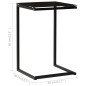 vidaXL Mesa auxiliar de vidrio templado negro 40x40x60 cm vidaXL Mesa auxiliar de vidrio templado negro 40x40x60 cm
