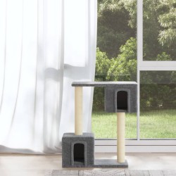 vidaXL Rascador para gatos con postes de sisal 60 cm gris claro