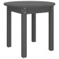 vidaXL Mesa de centro de madera maciza de pino gris Ø 45x40 cm vidaXL Mesa de centro de madera maciza de pino gris Ø 45x40 cm