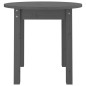 vidaXL Mesa de centro de madera maciza de pino gris Ø 45x40 cm vidaXL Mesa de centro de madera maciza de pino gris Ø 45x40 cm