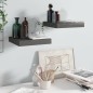 vidaXL Estante flotante de pared 2 uds MDF gris brillo 23x23,5x3,8 cm vidaXL Estante flotante de pared 2 uds MDF gris brillo 23x23,5x3,8 cm