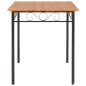 vidaXL Conjunto de comedor 7 piezas MDF y acero marrón vidaXL Conjunto de comedor 7 piezas MDF y acero marrón