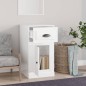 vidaXL Armario auxiliar con cajón madera blanco brillante 40x50x75 cm vidaXL Armario auxiliar con cajón madera blanco brillante 40x50x75 cm