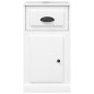 vidaXL Armario auxiliar con cajón madera blanco brillante 40x50x75 cm vidaXL Armario auxiliar con cajón madera blanco brillante 40x50x75 cm