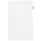 vidaXL Armario auxiliar con cajón madera blanco brillante 40x50x75 cm vidaXL Armario auxiliar con cajón madera blanco brillante 40x50x75 cm
