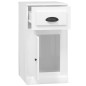 vidaXL Armario auxiliar con cajón madera blanco brillante 40x50x75 cm vidaXL Armario auxiliar con cajón madera blanco brillante 40x50x75 cm