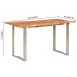 vidaXL Mesa de comedor madera maciza de acacia 140x70x76 cm