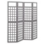 vidaXL Biombo/Enrejado de 4 paneles madera de abeto gris 161x180 cm vidaXL Biombo/Enrejado de 4 paneles madera de abeto gris 161x180 cm