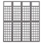 vidaXL Biombo/Enrejado de 4 paneles madera de abeto gris 161x180 cm vidaXL Biombo/Enrejado de 4 paneles madera de abeto gris 161x180 cm