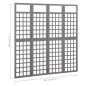 vidaXL Biombo/Enrejado de 4 paneles madera de abeto gris 161x180 cm vidaXL Biombo/Enrejado de 4 paneles madera de abeto gris 161x180 cm