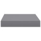 vidaXL Estantes flotantes de pared 4 uds MDF gris 23x23,5x3,8 cm