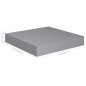 vidaXL Estantes flotantes de pared 4 uds MDF gris 23x23,5x3,8 cm