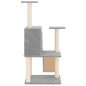 vidaXL Rascador para gatos con postes de sisal gris claro 109 cm vidaXL Rascador para gatos con postes de sisal gris claro 109 cm