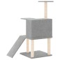 vidaXL Rascador para gatos con postes de sisal gris claro 109 cm vidaXL Rascador para gatos con postes de sisal gris claro 109 cm