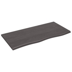 vidaXL Estante de pared madera roble tratada marrón oscuro 100x50x2 cm