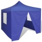 vidaXL Cenador plegable azul con 4 paredes 3x3 m