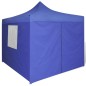 vidaXL Cenador plegable azul con 4 paredes 3x3 m
