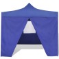 vidaXL Cenador plegable azul con 4 paredes 3x3 m