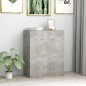 vidaXL Aparador de madera contrachapada gris hormigón 60x30x75 cm vidaXL Aparador de madera contrachapada gris hormigón 60x30x75 cm